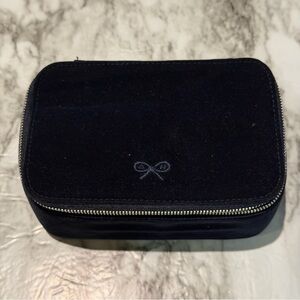 ANYA HINDMARCH British Airways FIRST Amenity Beauty Makeup Bag Case Velvet